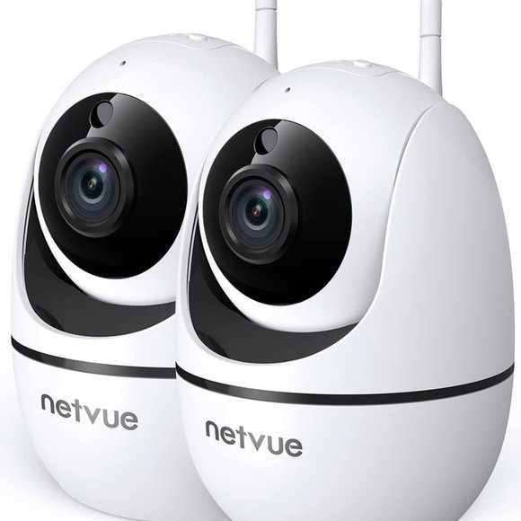 Indoor Camera, Pet Camera, Home Camera for Pet/Baby, White, Pack of 2 - Picture 1 of 7